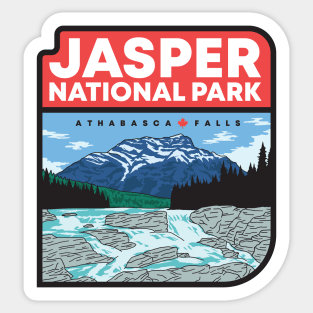 Jasper National Park - Athabasca Falls Sticker